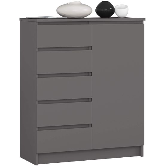 CHEST OF DRAWERS K80 1D 5SZ PK GRAPHITE GRAY