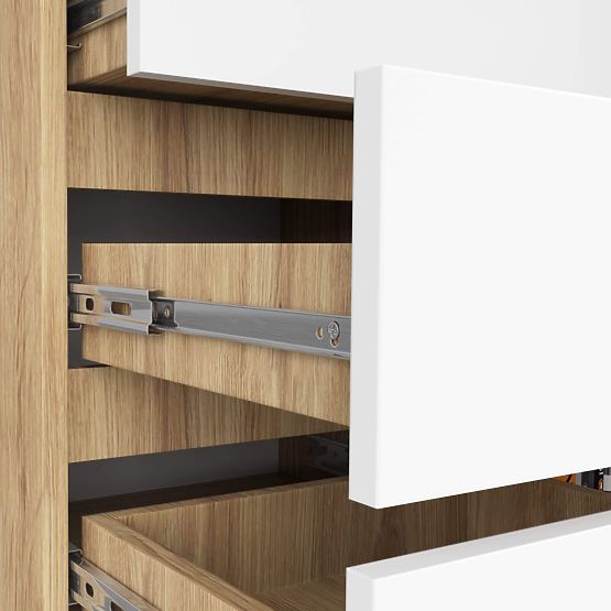 CHEST OF DRAWERS K80 1D 5SZ PK OAK ARTISAN / WHITE