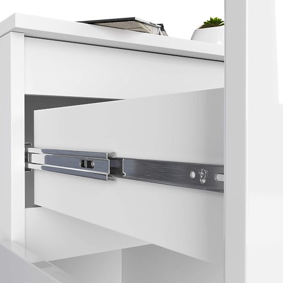 CHEST OF DRAWERS K80 2D 1SZ CLP PK WHITE GLOSS