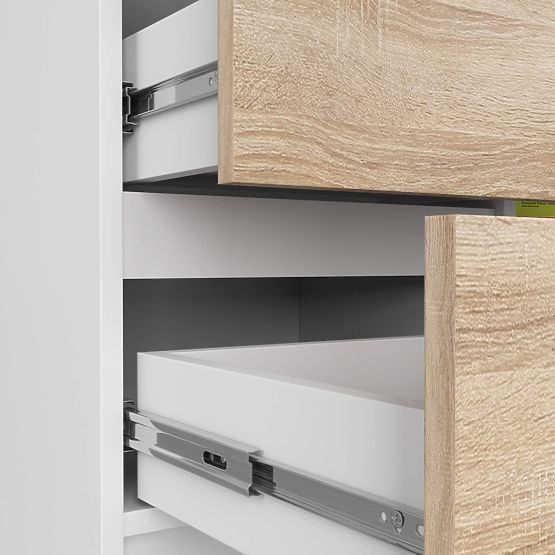 CHEST OF DRAWERS K80 JERRY 1D 3SZ PK WHITE / OAK SONOMA