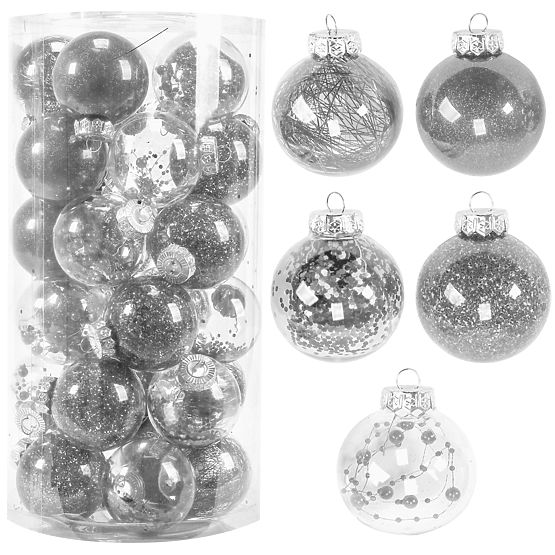 CHRISTMAS BALLS 30 PCS SYSD1688-064