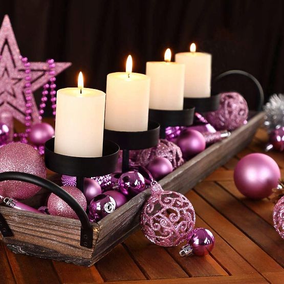 CHRISTMAS BALLS PINK 100PCS KL-21X03