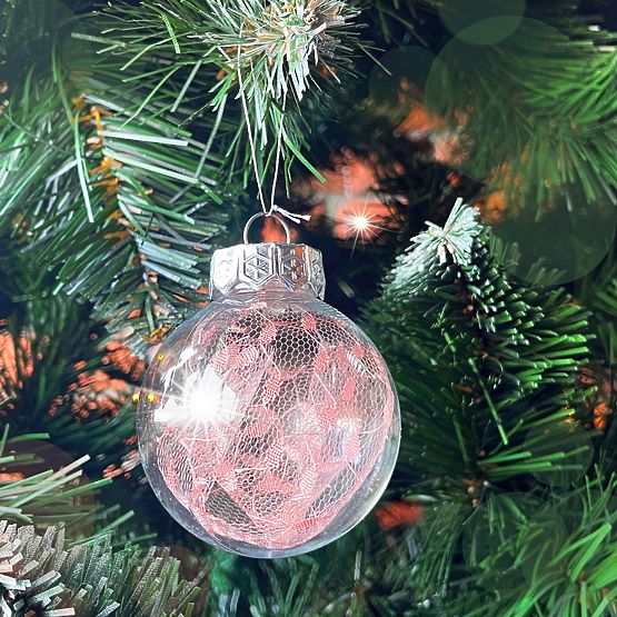 Christmas Ornament Set Pink/White 115pcs