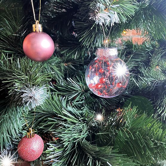 Christmas Ornament Set Pink/White 115pcs