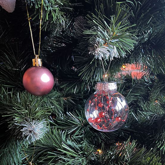 Christmas Ornaments Pink 24pcs sysd1688-088