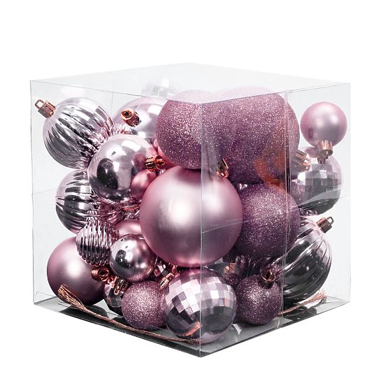 CHRISTMAS ORNAMENTS ROSE RED 36PCS 311433