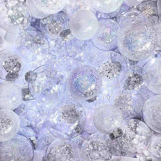 Christmas Ornaments White 30pcs sysd1688-057