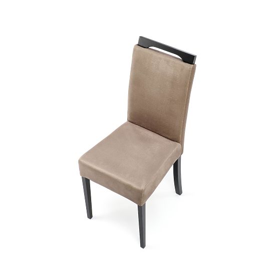 CLARION 2 Chair Black / Upholstery: MONOLITH 09 (Dark Brown) (1p=2pcs)