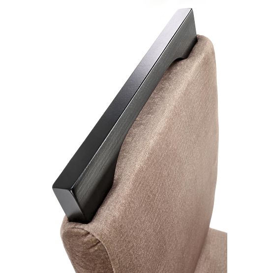 CLARION 2 Chair Black / Upholstery: MONOLITH 09 (Dark Brown) (1p=2pcs)