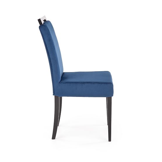 CLARION 2 Chair Black / Upholstery: MONOLITH 77 (Dark Blue) (1p=2pcs)