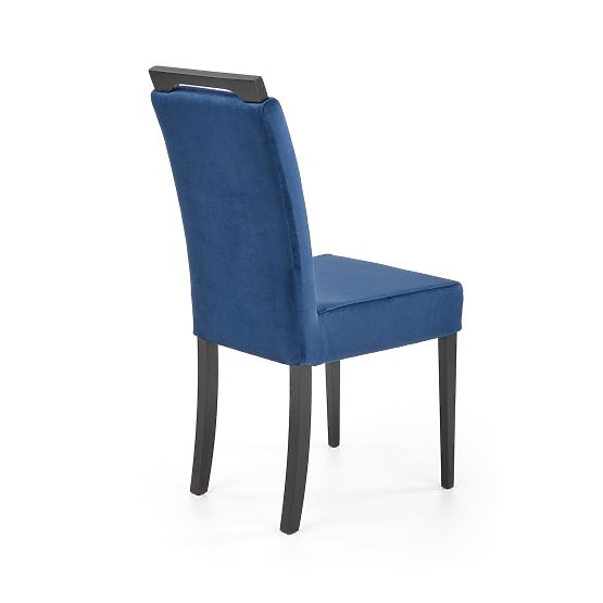 CLARION 2 Chair Black / Upholstery: MONOLITH 77 (Dark Blue) (1p=2pcs)
