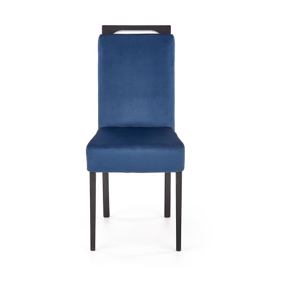 CLARION 2 Chair Black / Upholstery: MONOLITH 77 (Dark Blue) (1p=2pcs)