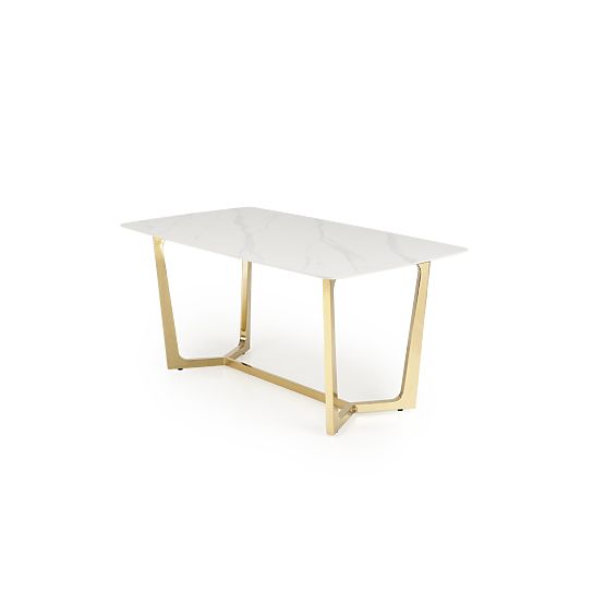 CLEMENTE Table Top - White Marble, Legs - Gold (2p=1pc)