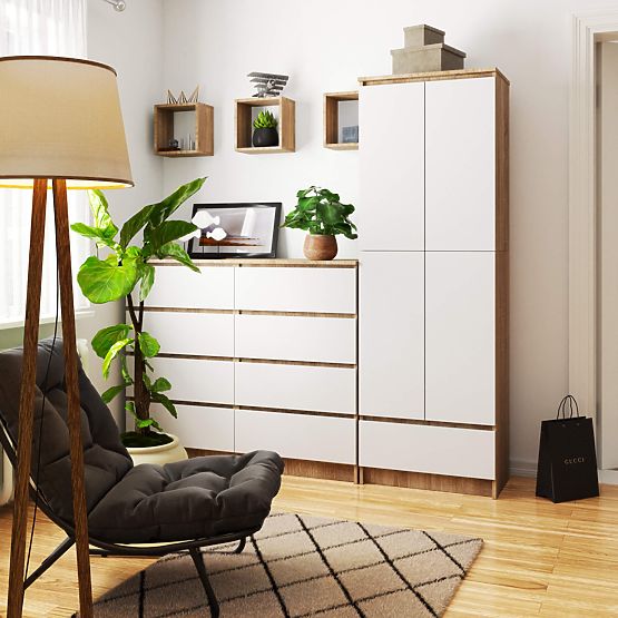 CLOSED SHELF R60 2D 1SZ CLP PK OAK SONOMA / WHITE