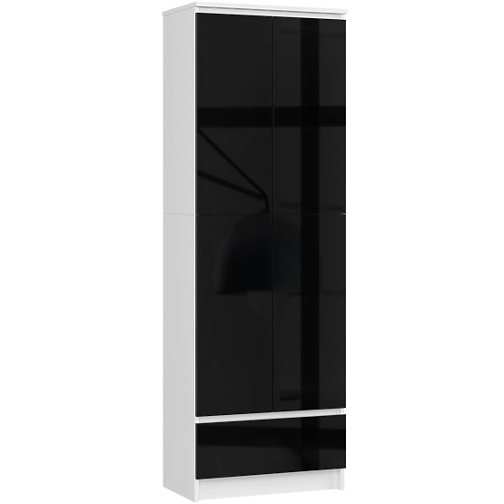 CLOSED SHELF R60 2D 1SZ CLP PK WHITE / BLACK GLOSS