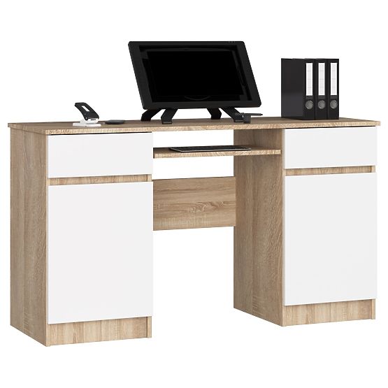CLP A5 2D 2SZ PK SONOMA / WHITE DESK