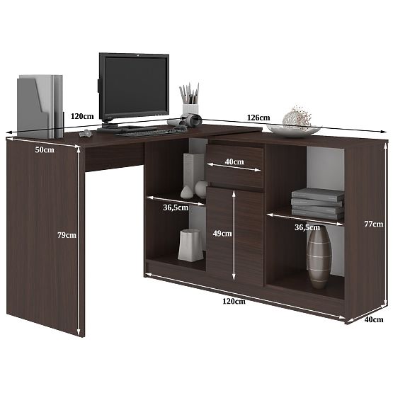 CLP B-17 SET COMMODE + WRITING DESK WENGE