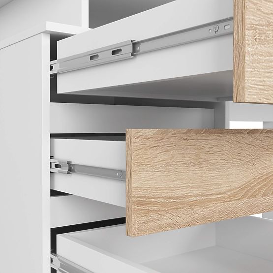 CLP DESK 135cm PK WHITE / SONOMA