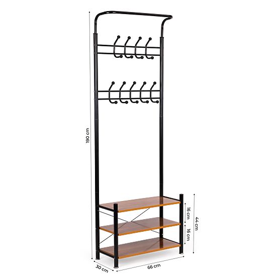 Coat Rack with Shoe Shelves ModernHome
