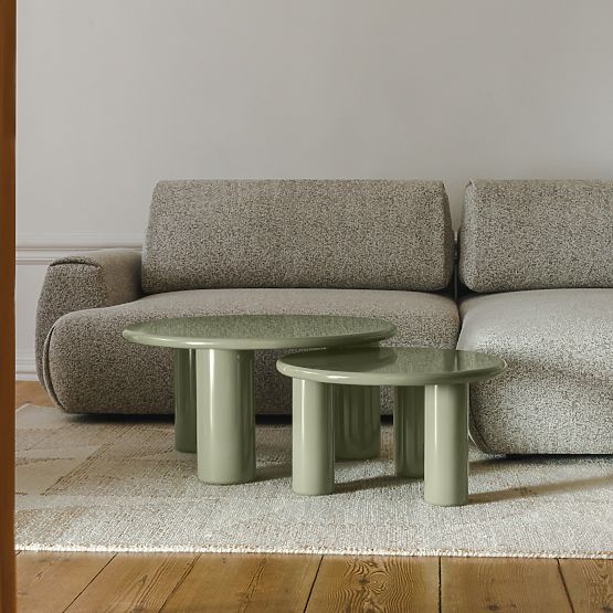Coffee Table Blair 60 cm, Olive, Glossy