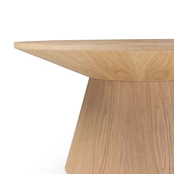 Coffee Table Dalarna, 90 cm, Round, Natural Oak Veneer