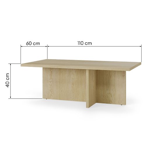 Coffee Table Jose, Rectangular, Cremona Torro Oak