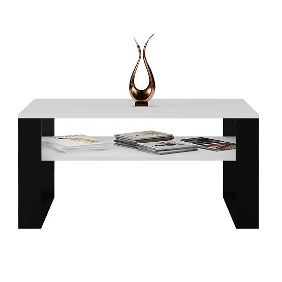 Coffee Table Modern 1P WHITE BLACK