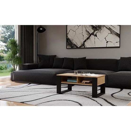 Coffee Table Modern 2P ARTISAN BLACK