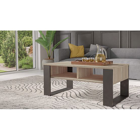 Coffee Table Modern 2P OAK SONOMA BLACK