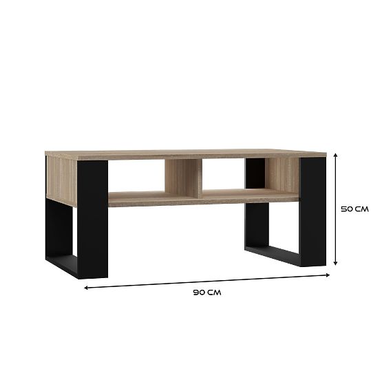 Coffee Table Modern 2P OAK SONOMA BLACK