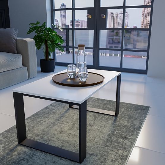 Coffee Table Modern MODERN WHITE BLACK