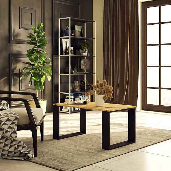 COFFEE TABLE NOX OAK ARTISAN / BLACK