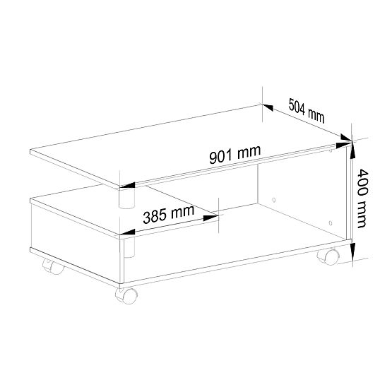 COFFEE TABLE ON WHEELS VINI SONOMA
