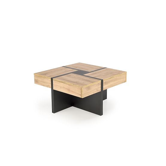 Coffee Table SEVILLA S Top: Oak Craft, Legs: Black (3p=1pc)