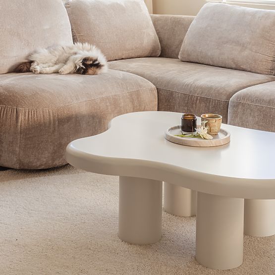 Coffee Table Vercelli 100 cm, White