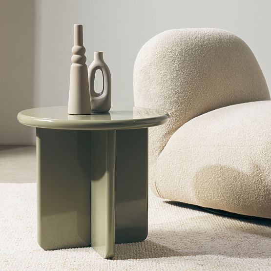 Coffee Table Vivid 50 cm, Olive, Glossy