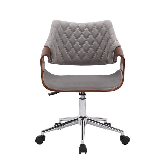 COLT Office Chair Walnut/Gray Velvet