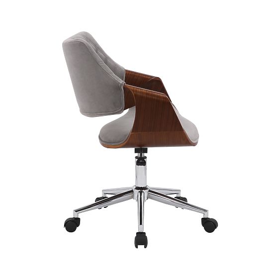COLT Office Chair Walnut/Gray Velvet