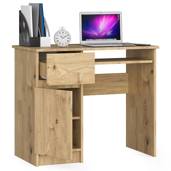 Computer Desk 90 cm Piksel Left - Artisan Oak
