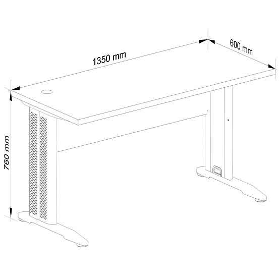COMPUTER DESK BM-135 OAK SONOMA