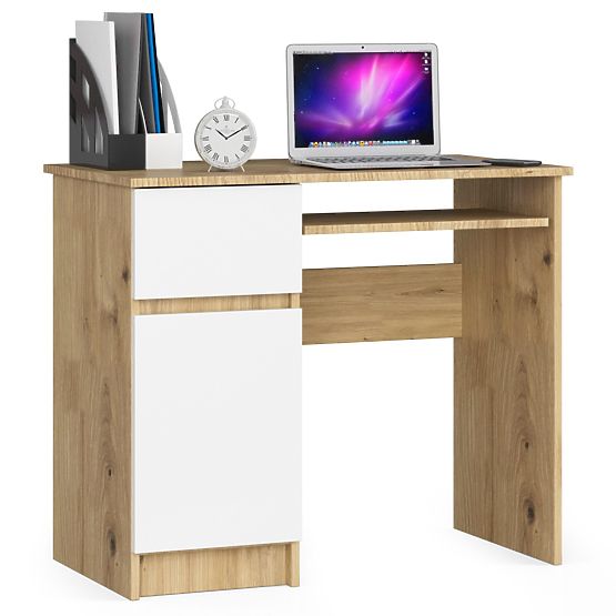 COMPUTER DESK PIKSEL ARTISAN / WHITE - LEFT