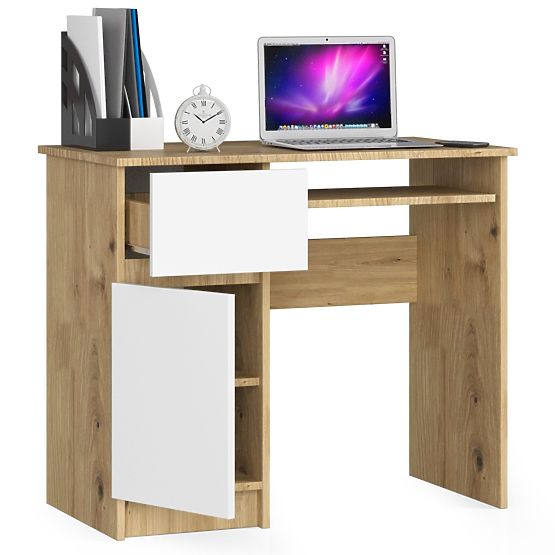 COMPUTER DESK PIKSEL ARTISAN / WHITE - LEFT