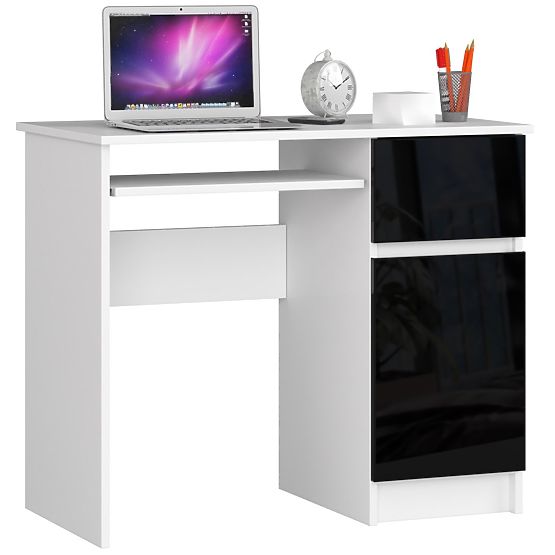 COMPUTER DESK PIKSEL PK BLACK GLOSS RIGHT