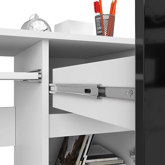 COMPUTER DESK PIKSEL PK BLACK GLOSS RIGHT