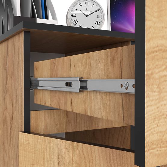 COMPUTER DESK PIKSEL PK CRAFT OAK - LEFT