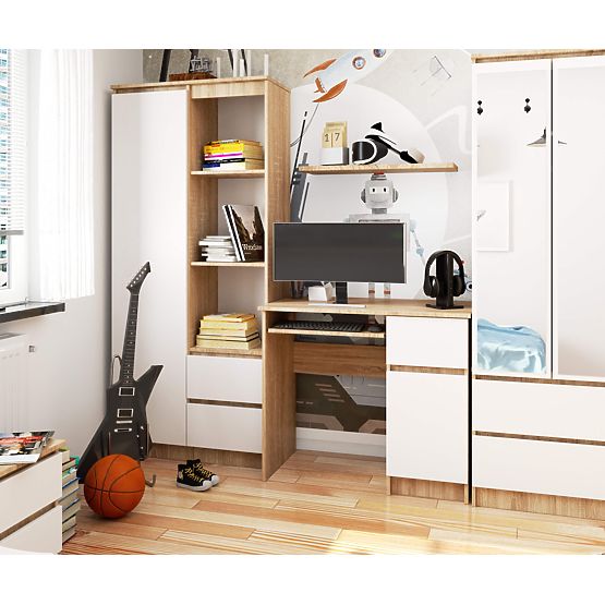 COMPUTER DESK PIKSEL SONOMA / WHITE - RIGHT