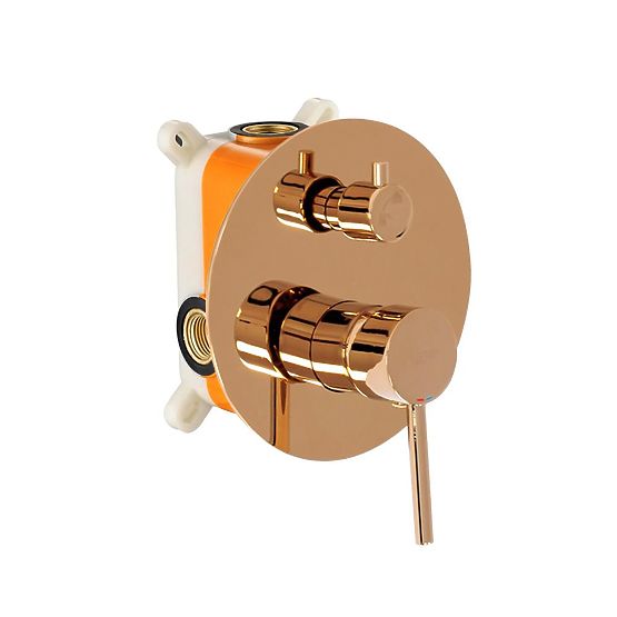 Concealed Bath-Shower Set Rea Lungo Copper + BOX
