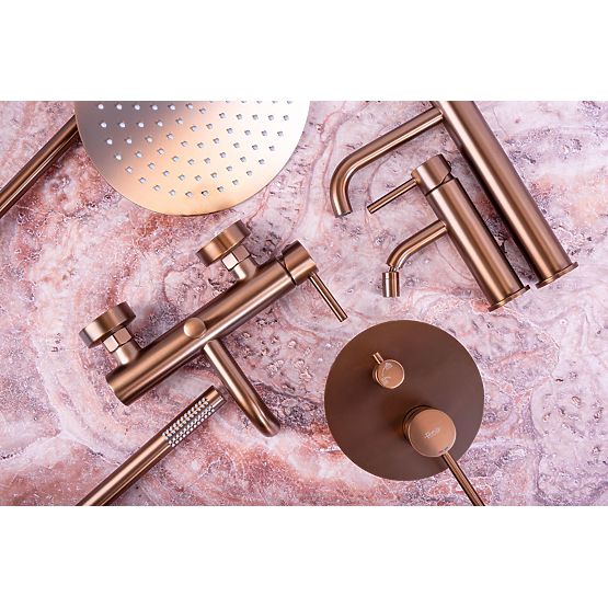Concealed Shower Set Rea Lungo Brushed Copper + BOX