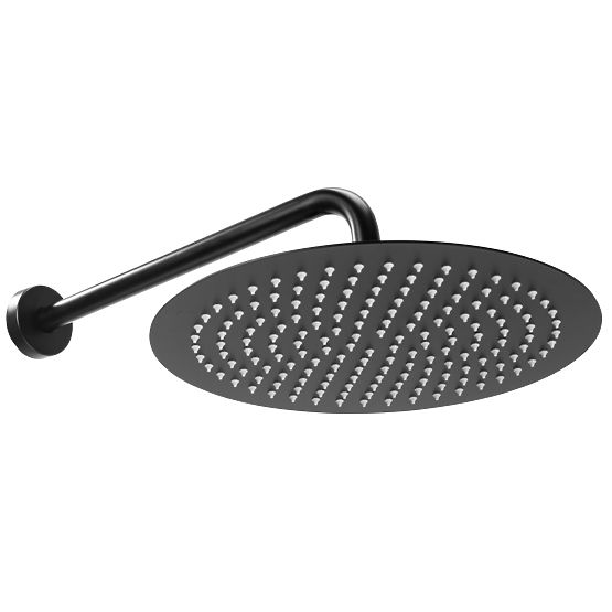 Concealed Shower Set with Thermostat LUNGO Black + BOX