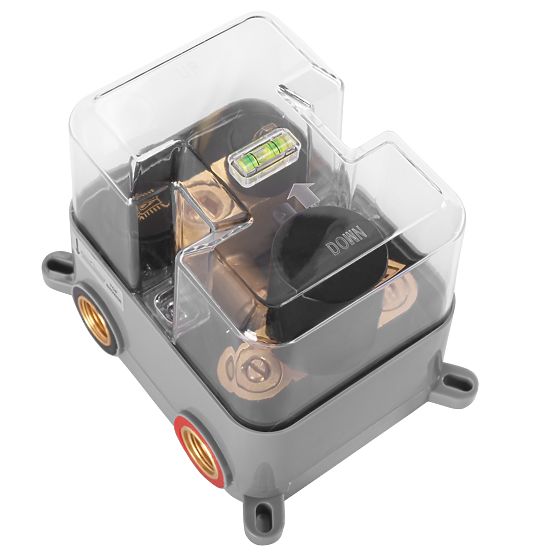 Concealed Shower Set with Thermostat LUNGO Black + BOX